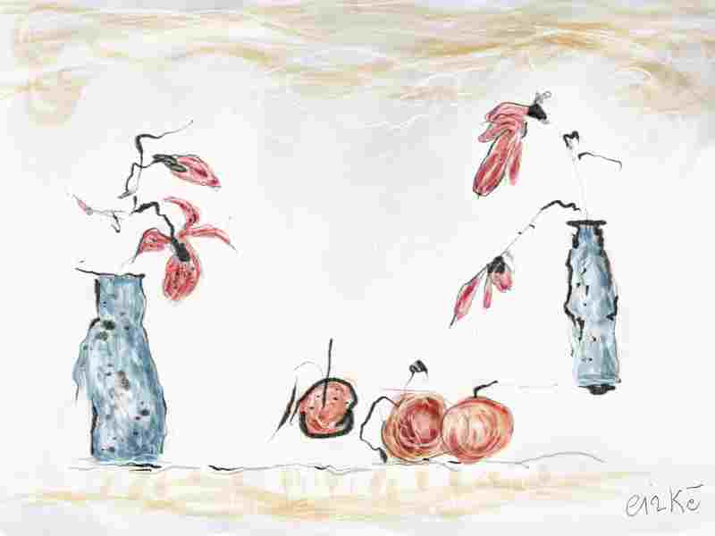 vases fleurs fruits